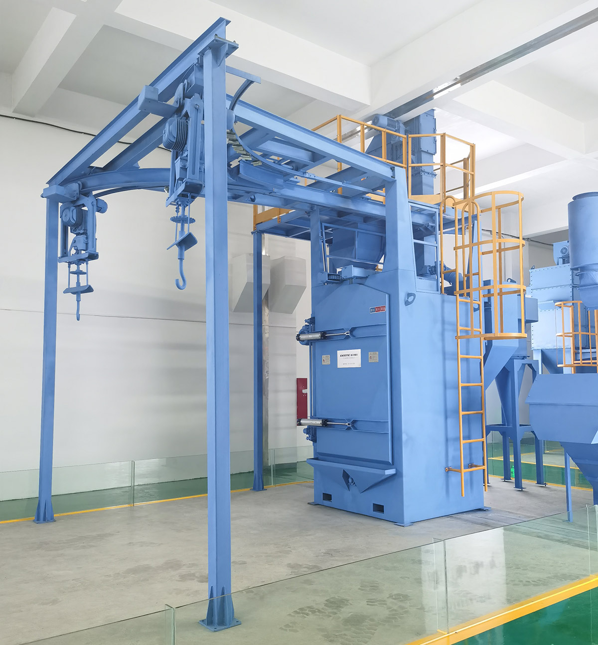 深圳百超機(jī)械吊鉤式拋丸機(jī)設(shè)備實(shí)拍圖 深圳百超機(jī)械吊鉤式拋丸機(jī)設(shè)備實(shí)拍圖